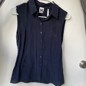 Missoni Valentino silk button down sleeveless top